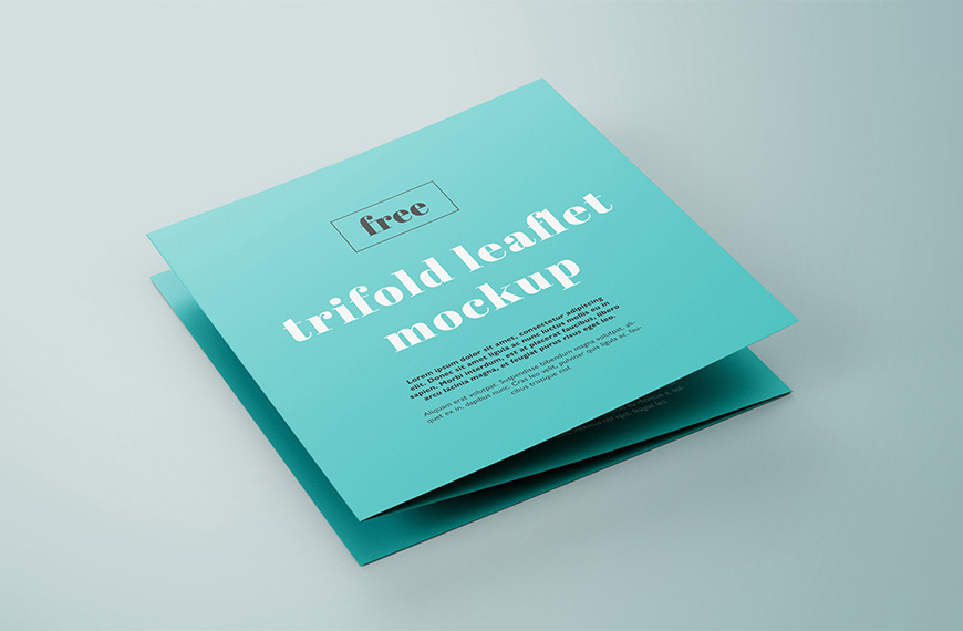 Square Trifold Brochure Mockup